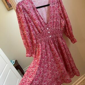 Source Unknown Pink Floral Dress